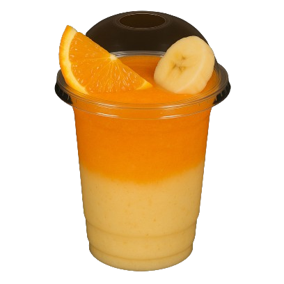 Orange with banana
